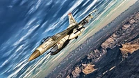 F-16 Falcon: Fondo de pantalla de obra maestra aérea