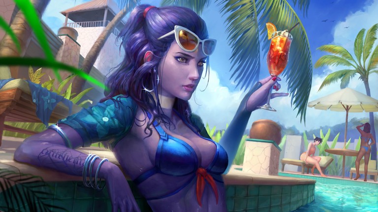 Download Stunning Widowmaker Bikini Wallpaper