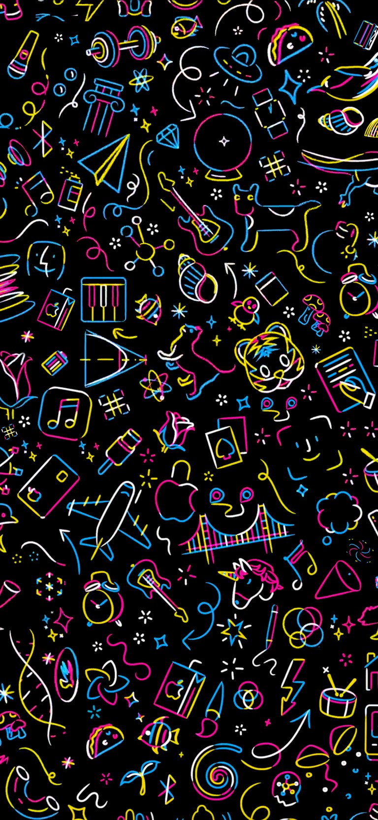 Download Our Vibrant Illustrated Pattern Wallpaper