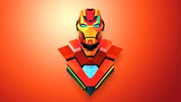 Superbe Fond d'Écran Low Poly d'Iron Man en 4K