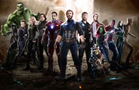 Fondo de Pantalla de Avengers Infinity War con Héroes Icónicos de Marvel