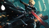 Téléchargez un fond d'écran impressionnant de Cloud Strife de Final Fantasy VII Remake