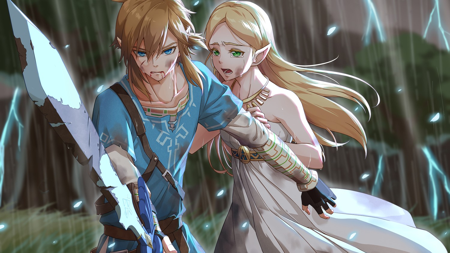 Explora Nuestro Exquisito Fondo de Pantalla de Legend of Zelda con la Princesa Zelda y Link