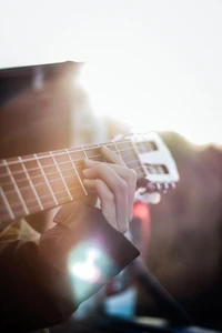 Hermoso Fondo de Pantalla de Guitarra Clásica