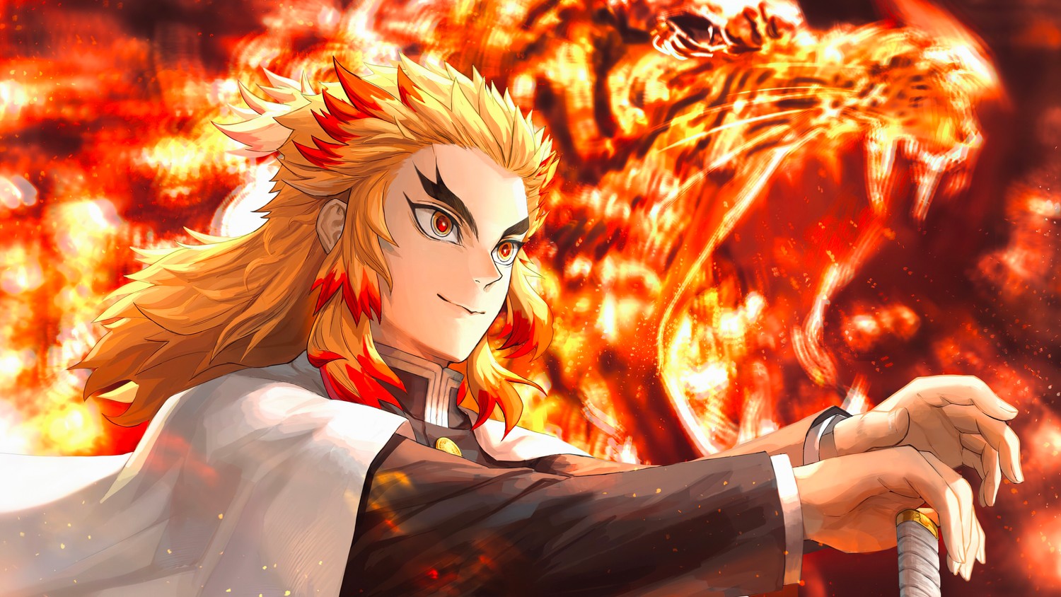 Download the Epic Kyojuro Rengoku Wallpaper