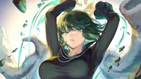 Fubuki de One Punch Man - Impresionante Fondo de Pantalla de Anime