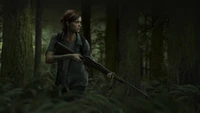 Fond d'Écran de The Last of Us Part 2 - Ellie dans les Bois