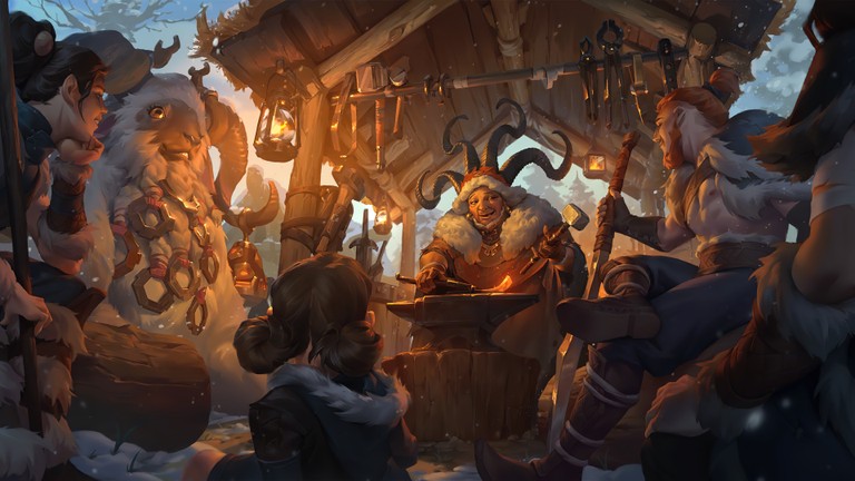 Explore the Freljord Artisan Scene from Legends of Runeterra