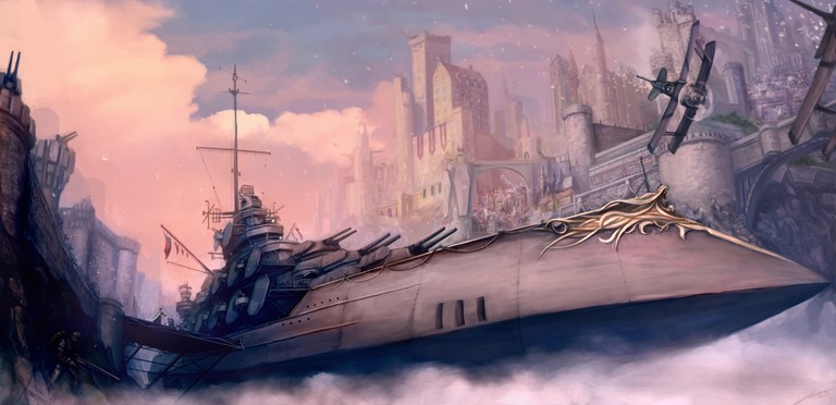 Explore Our Unique Steampunk Airship Wallpaper