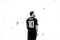 Impresionante Fondo de Pantalla en Blanco y Negro de Lionel Messi