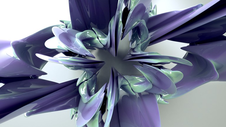 Download Our Beautiful Purple Abstract Floral Wallpaper