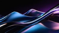 Vibrant 5K Abstract Design with Waves