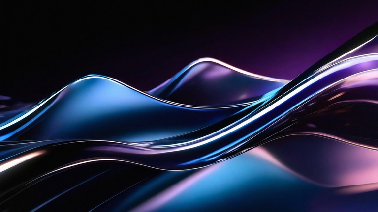 Vibrant 5K Abstract Design with Waves