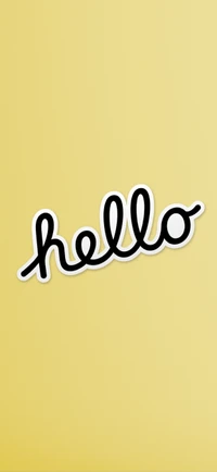 Download the Stylish 'Hello' Wallpaper for Your Apple Devices