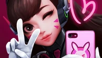 Descarga el lindo fondo de pantalla de D.Va en Overwatch