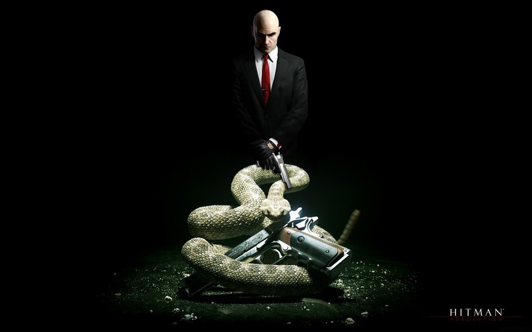 Hitman Absolution Wallpaper: Agent 47 in a Dark Atmosphere