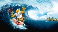 Descarga el Absoluto Fondo de Pantalla de SpongeBob SquarePants Surfiando