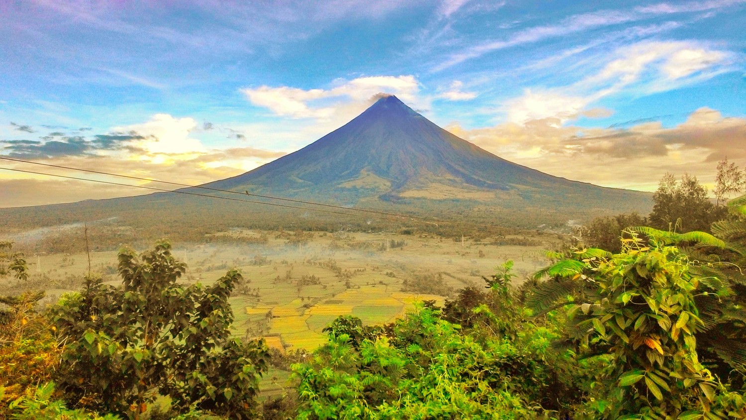 Breathtaking View of Mayon Volcano in Nature Reserve