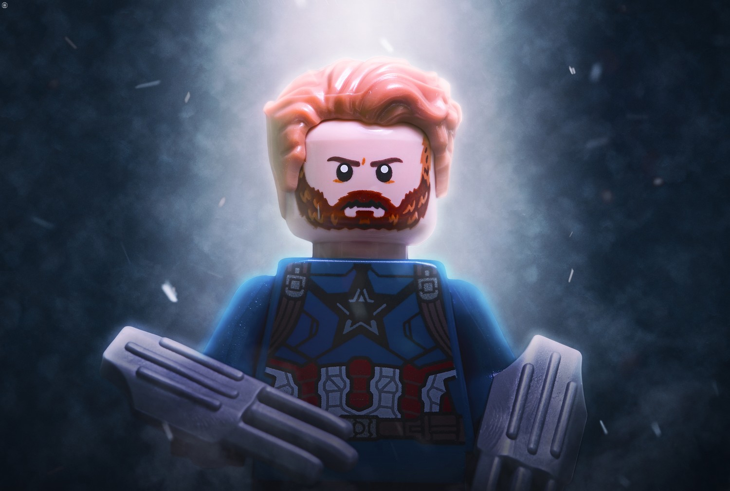 Captain America LEGO Action Figure Wallpaper