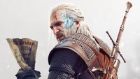 Fond d'écran épique de Geralt de Rivia pour les fans de The Witcher 3