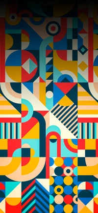 Explore This Vibrant Geometric Pattern Wallpaper