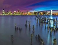 Magnifique skyline de New York la nuit