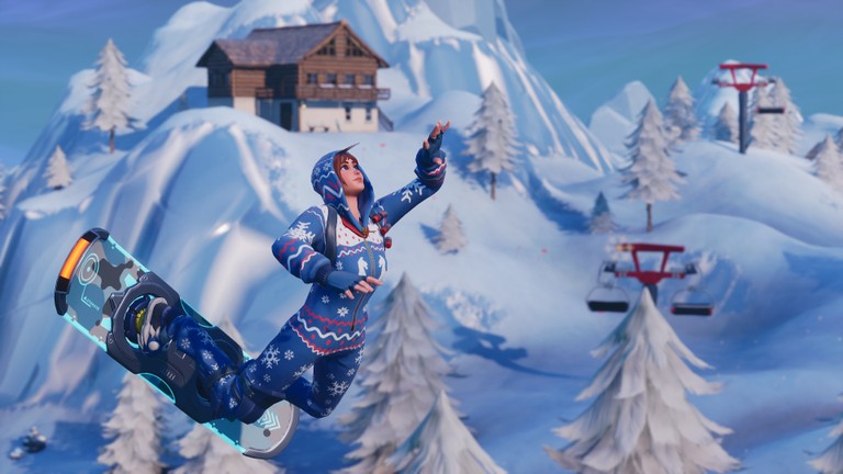 Download the Ultimate Fortnite Driftboard Winter Wallpaper