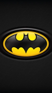 Fond d'Écran Batman : Logo Iconique Jaune et Noir