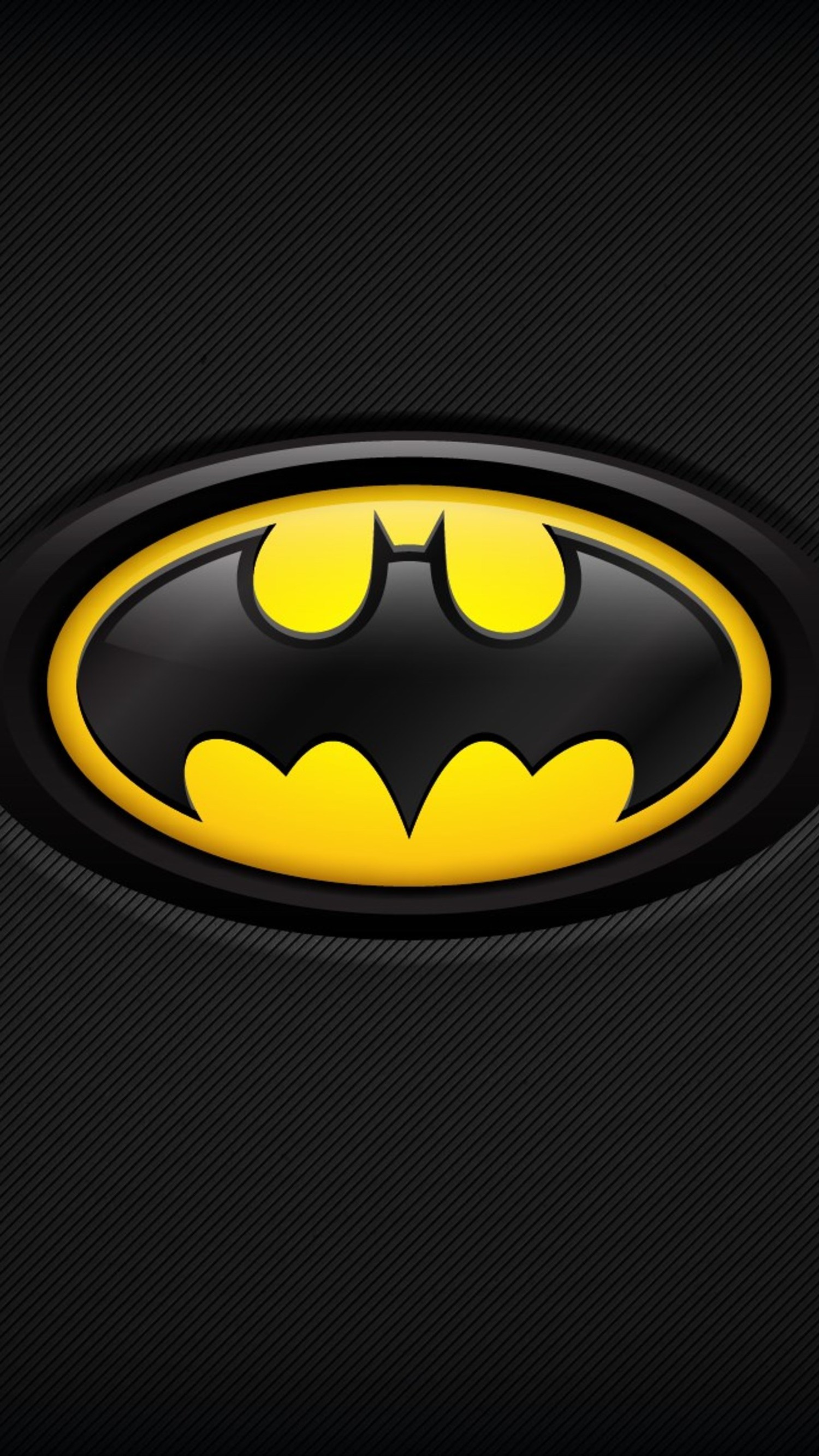 Batman Wallpaper: Iconic Yellow and Black Logo