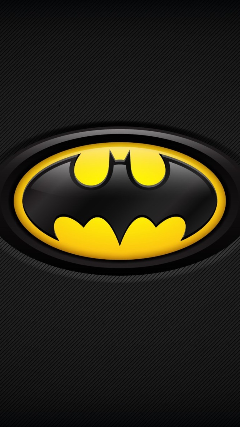 Batman Wallpaper: Iconic Yellow and Black Logo