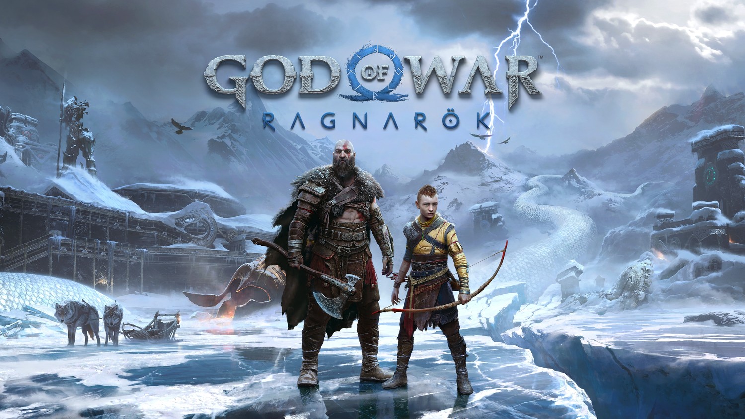 God of War Ragnarök: Epic 4K Wallpaper Featuring Kratos and Atreus