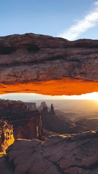 Explora la Majestuosa Vista del Atardecer en el Parque Nacional Canyonlands