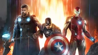 Fond d'Écran Épique des Avengers - Thor, Captain America, Iron Man