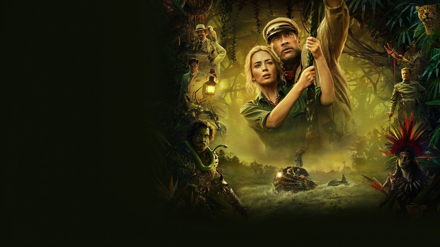 Explore the Jungle Cruise Wallpaper with Dwayne Johnson and Emily Blunt