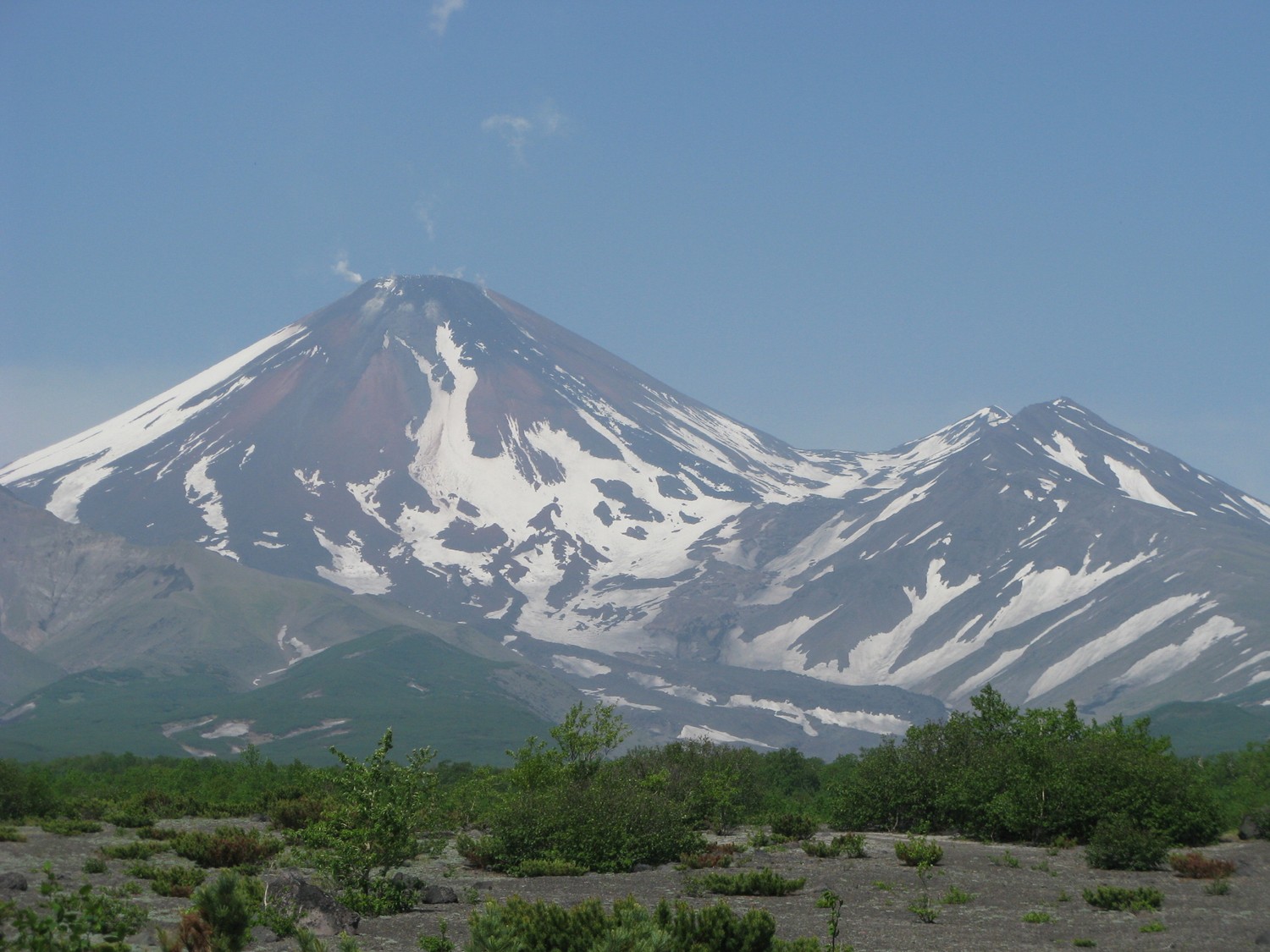 Stunning Highland Stratovolcano Wallpaper for Your Device