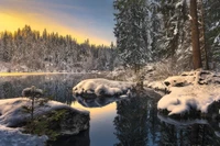 Découvrez Superbe Fond d'Écran de Paysage Hivernal