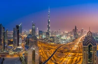 Découvrez la Vue Nocturne Spectaculaire de la Skyline de Dubaï