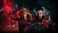 Téléchargez le fond d'écran ultime de Doctor Strange et Scarlet Witch