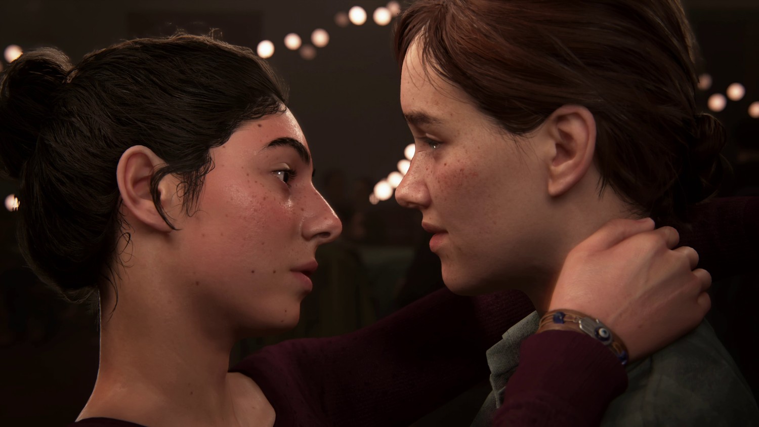 Impresionante fondo de pantalla de Ellie y Dina de The Last of Us Parte 2