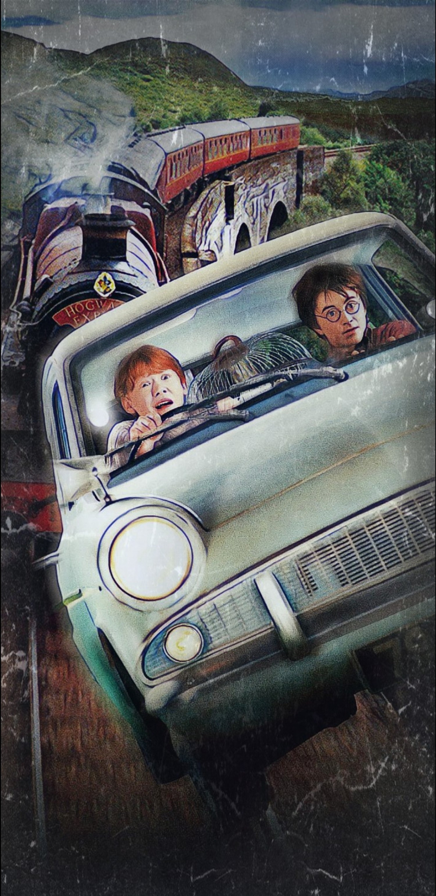 Download the Iconic Harry Potter Classic Car Wallpaper