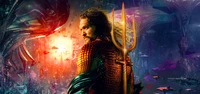 Impresionante fondo de pantalla de Aquaman y la Justicia