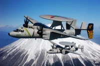 Grumman E-2 Hawkeye in Action Over Majestic Landscapes