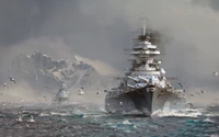 Fondo de Pantalla Impresionante de World of Warships para Entusiastas de los Acorazados