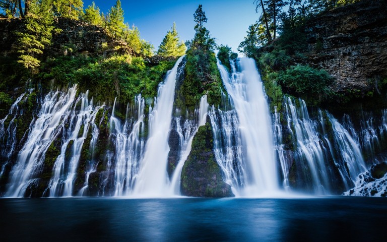 Explore the Majestic Burney Falls Wallpaper