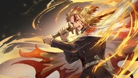 Download Stunning Kyojuro Rengoku Wallpaper