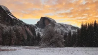 Explora la majestuosa vista invernal de Half Dome