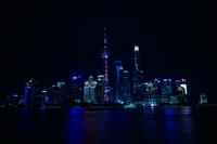 Découvrez le paysage urbain majestueux de Shanghai la nuit