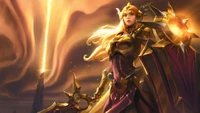 Impresionante Fondo de Pantalla de Leona de League of Legends