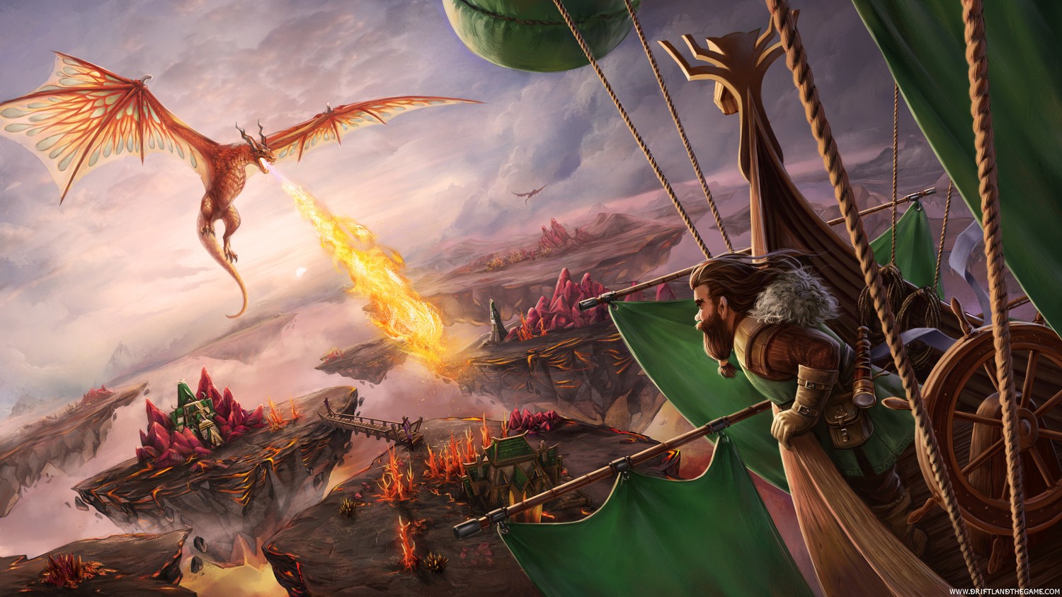 Download the Epic Dragon Battle Wallpaper