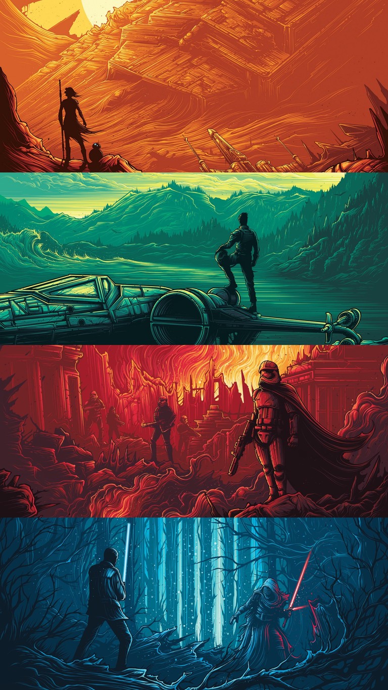 Explore the Vibrant Star Wars Landscape Wallpaper